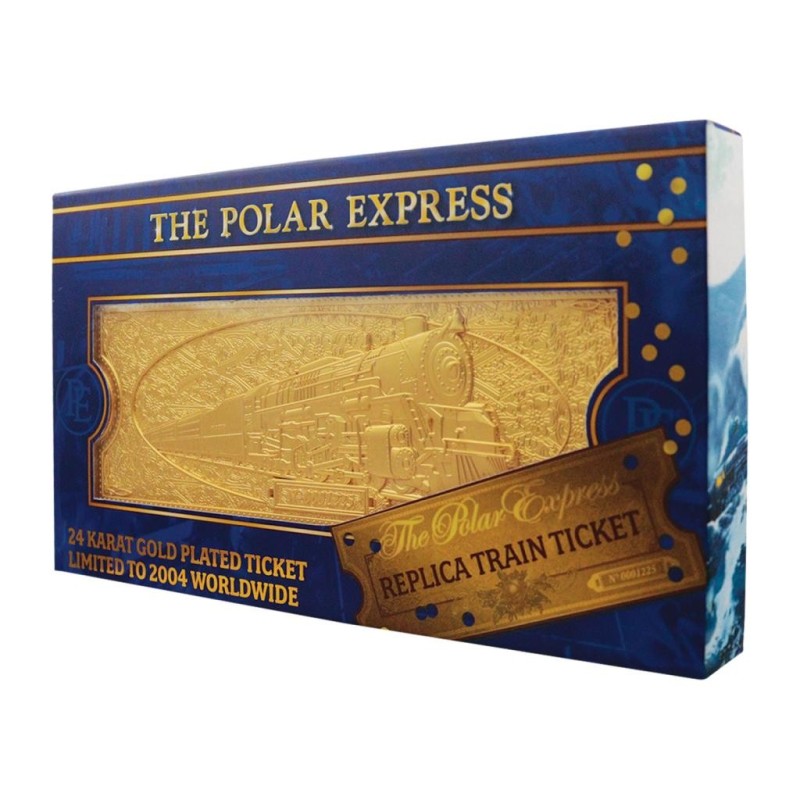 LE POLE EXPRESS - Ticket de Train 24k Plaqué Or 
