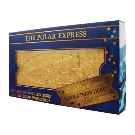 LE POLE EXPRESS - Ticket de Train 24k Plaqué Or 