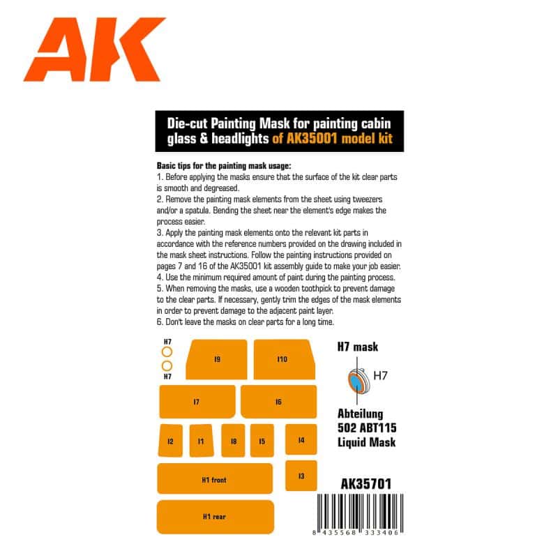 Die-cut Painting Mask (for AK35001)