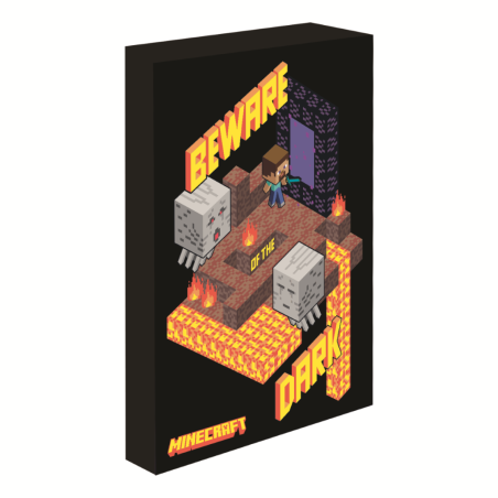 MINECRAFT - Canvas Lumineux 40X30 Cm 