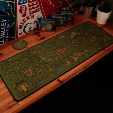 LE SEIGNEUR DES ANNEAUX - Tapis de Bureau XL + 1 Sous-Verre 
