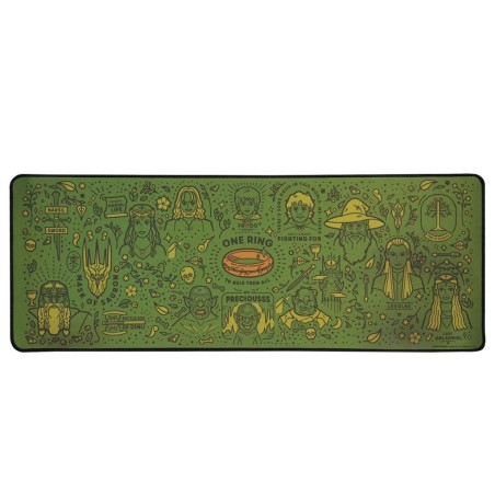 LE SEIGNEUR DES ANNEAUX - Tapis de Bureau XL + 1 Sous-Verre 