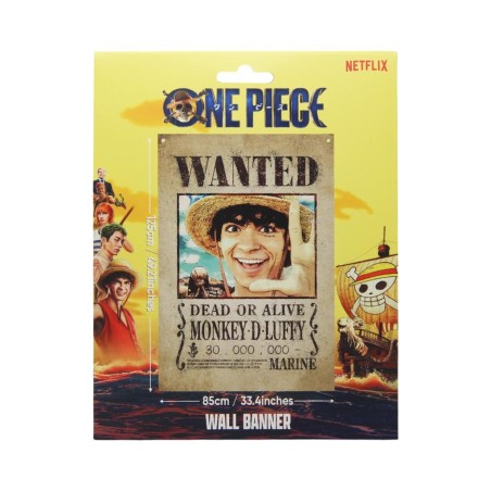 ONE PIECE NETFLIX - Wanted - Banner Murale '125 x 85 cm' 