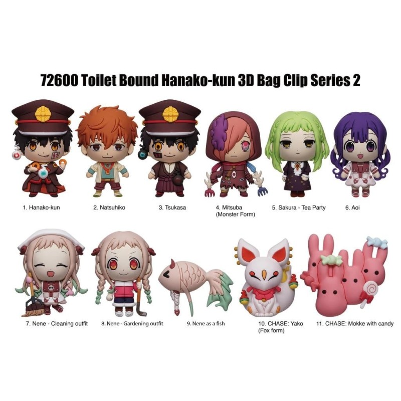 TOILET BOUND HANAKO KUN - Charm Bag Clip (Display 24 Pcs) 