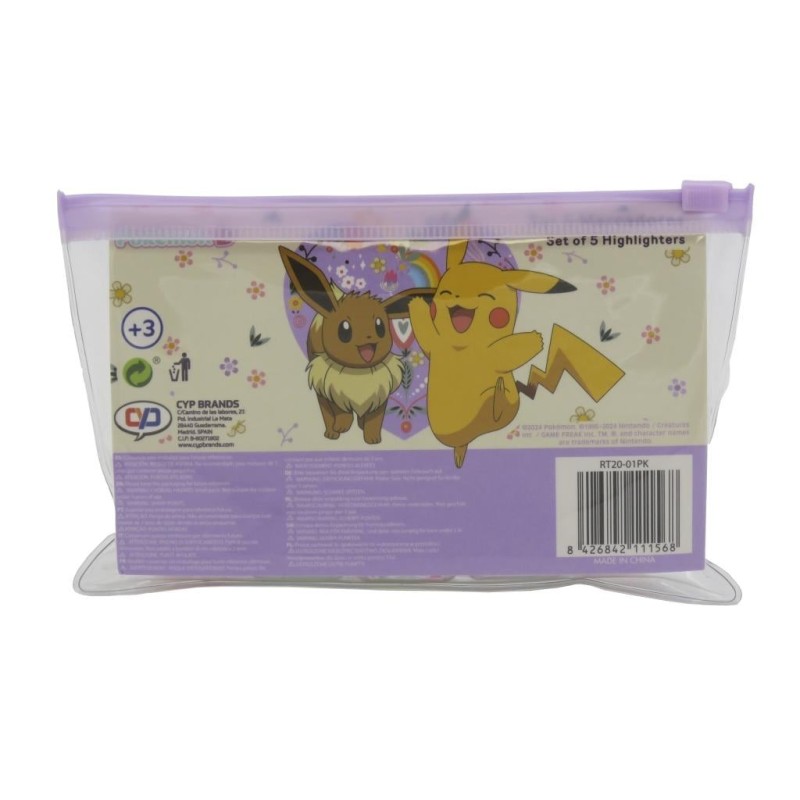 POKEMON - Collection Flower - Set de 5 Surligneurs 