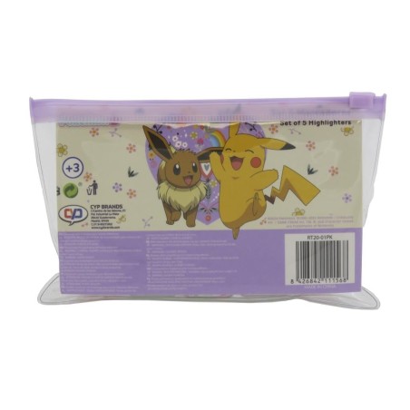 POKEMON - Collection Flower - Set de 5 Surligneurs 