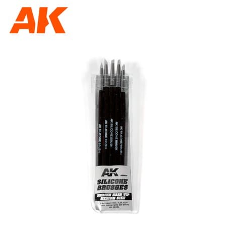 SET OF 5 SILICONE BRUSHES MEDIUM HARD TIP MEDIUM