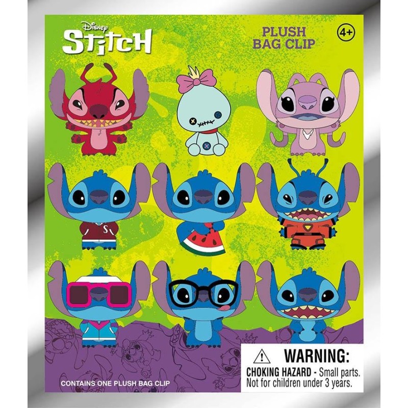 DISNEY - Stitch - Plush Collectible Bag Clip (Display 24 Pcs) 
