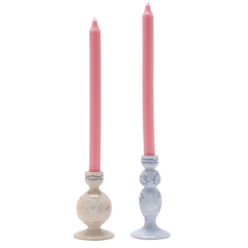 ALICE AUX PAYS DES MERVEILLES - Duo - 2 Porte-Bougies 