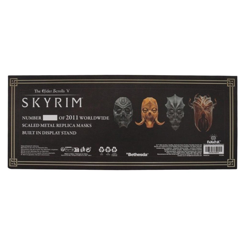 ELDER SCROLLS V SKYRIM -Set 4 Masques de Prêtre Dragon Edition Limitée 
