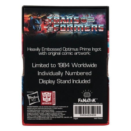 TRANSFORMERS - 40th Anniversary - Autobots -Lingot Edition Limitée 