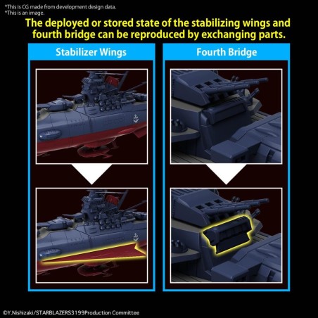 YAMATO - 1/1000 Space Battleshipp Yamato 3199 - Model Kit 
