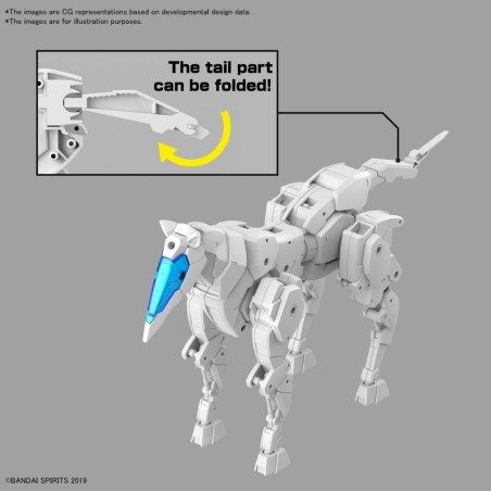 30MM - 1/144 Extended Armament Vehicule (Horse Mecha) White -Model Kit 