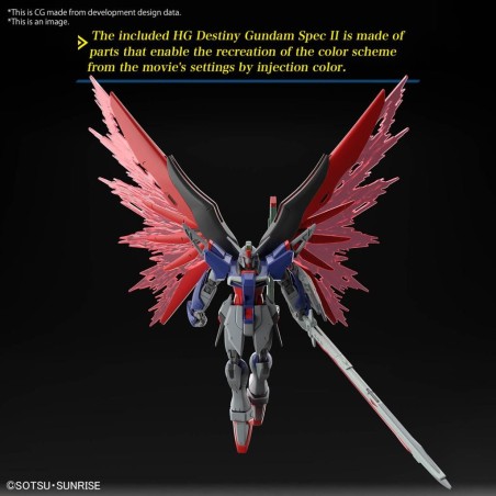 GUNDAM - HG 1/144 Destiny Gundam Spec II & Zeus silhouette - Model Kit 
