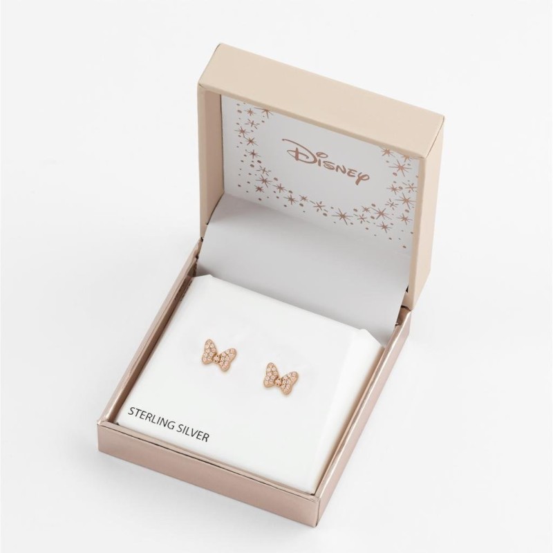 MINNIE - Noeud - 1 Paire de Clous d'Oreilles en Argent Sterling 