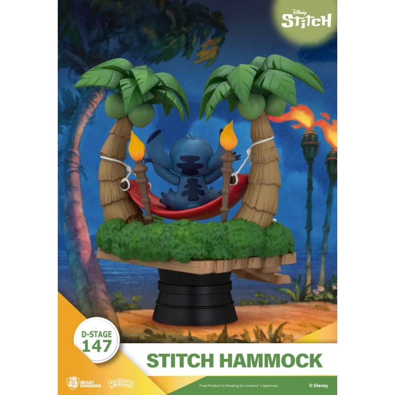 LILO & STITCH - Stitch "Hamac" - Diorama D-Stage 14cm 