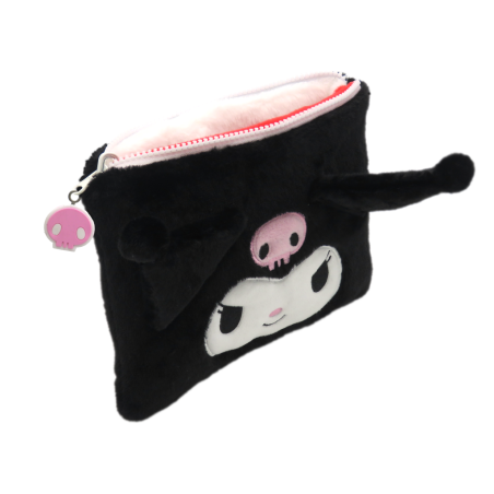 HELLO KITTY & KUROMI - Trousse Fourrure Réversible 