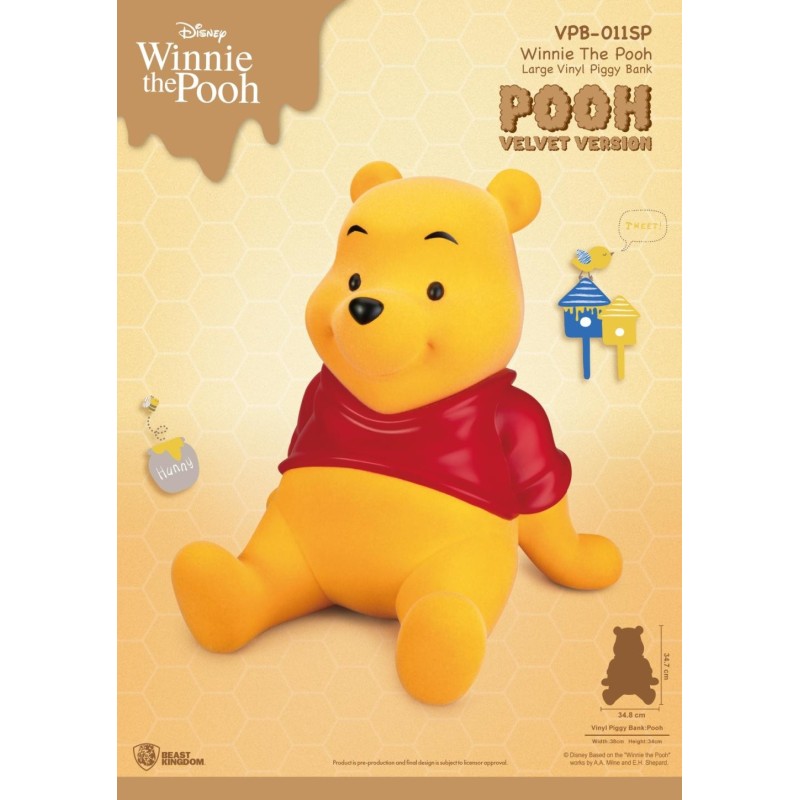WINNIE L'OURSON - Winnie "Version Velours" - Tirelire 34cm 