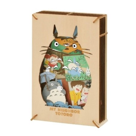 MON VOISIN TOTORO - Totoro - Théâtre de papier Style bois 