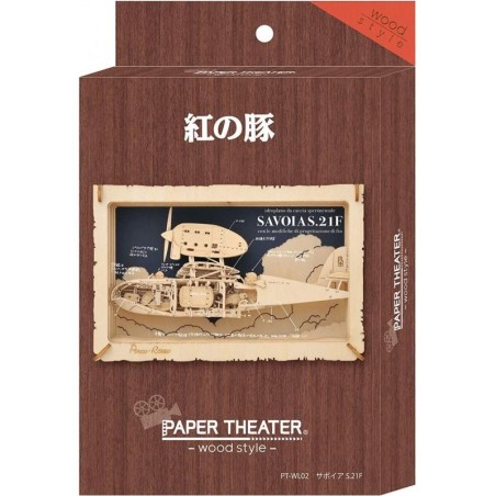 PORCO ROSSO - Savoia - Théâtre de papier Style bois 