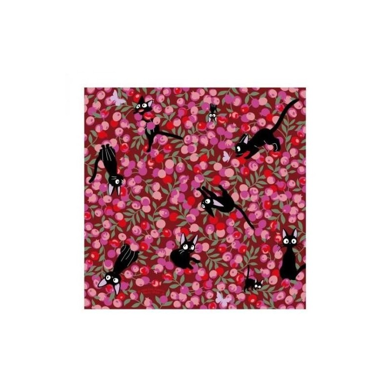 KIKI LA PETITE SORCIERE - Jiji & Fleurs - Papier Chiyogami 15x15cm 