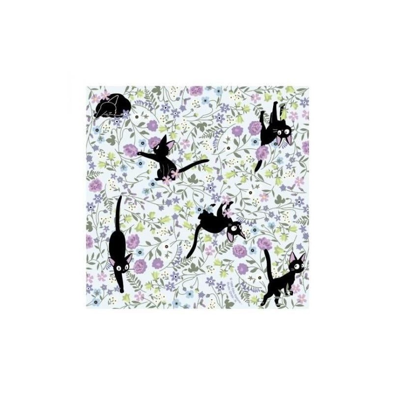 KIKI LA PETITE SORCIERE - Jiji & Fleurs - Papier Chiyogami 15x15cm 
