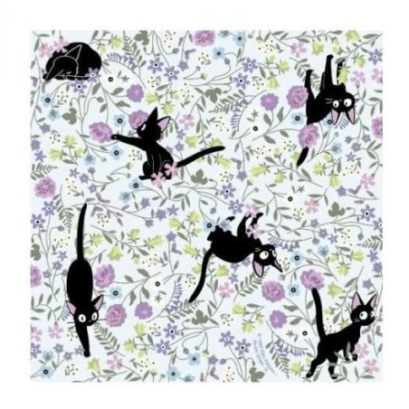 KIKI LA PETITE SORCIERE - Jiji & Fleurs - Papier Chiyogami 15x15cm 