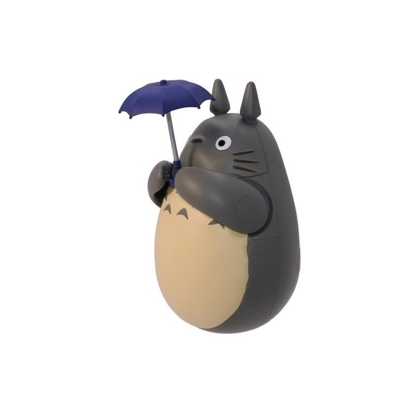 MON VOISIN TOTORO - Totoro Gris Parapluie - Figurine Culbuto 7.3cm 