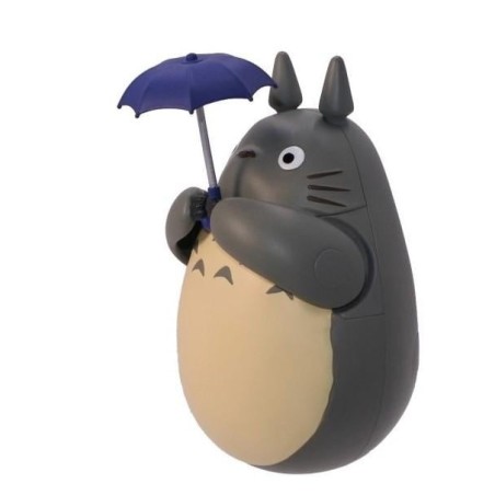 MON VOISIN TOTORO - Totoro Gris Parapluie - Figurine Culbuto 7.3cm 