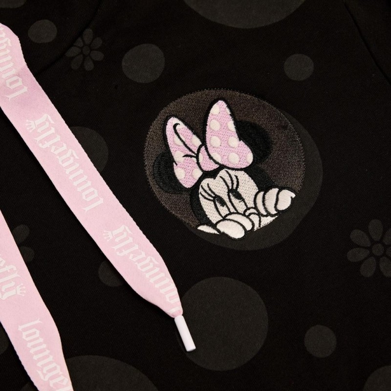 DISNEY - Minnie "Floral Rock the Dots" - Hoodie Unisex Loungefly (S) 