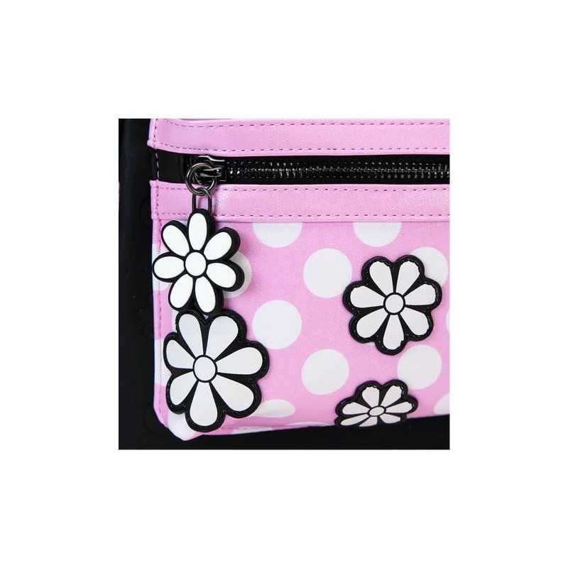 DISNEY - Minnie "Floral Rock the Dots" - Mini Sac à Dos LoungeFly 