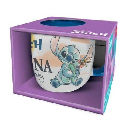 STITCH & ANGEL - Ohana - Mug Elite Intérieur Coloré - 384ml 