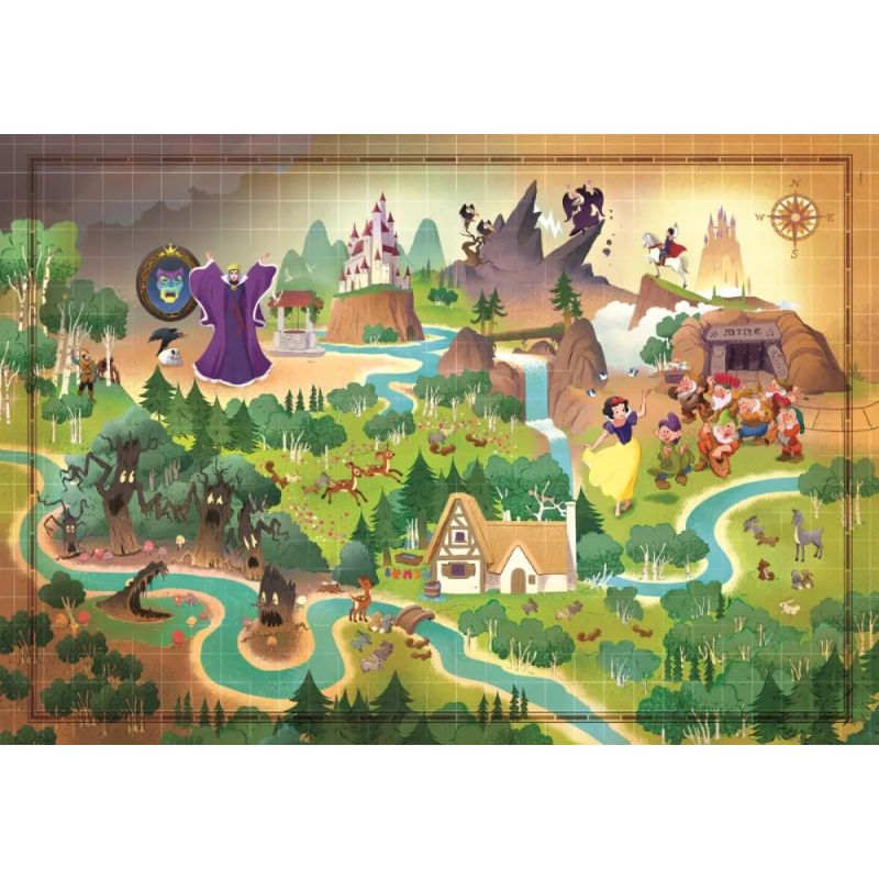 DISNEY - Blanche-Neige - Puzzle Story Maps 1000P 