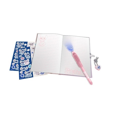 STITCH - Pack Journal Intime + Stylo-Bille Magique + Stickers 