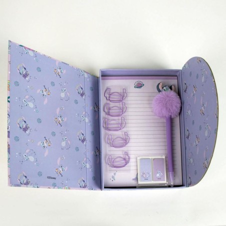 STITCH - Purple - Boîte de Papeterie - 9 pc. 