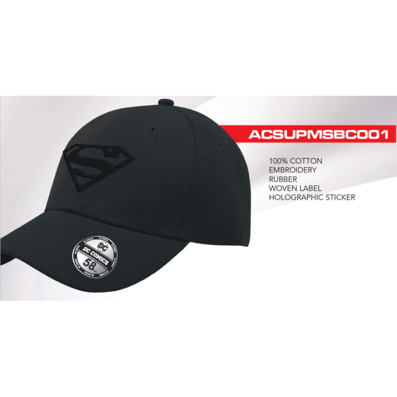 SUPERMAN - Logo Noir - Casquette de Baseball 