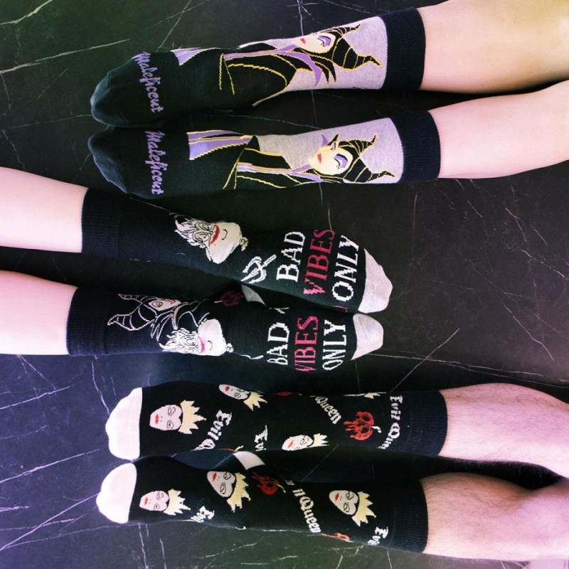 DISNEY VILLAINS - Pack de 3 Paires de Chaussettes (Taille 36-43) 