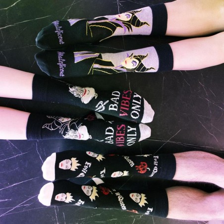 DISNEY VILLAINS - Pack de 3 Paires de Chaussettes (Taille 36-43) 