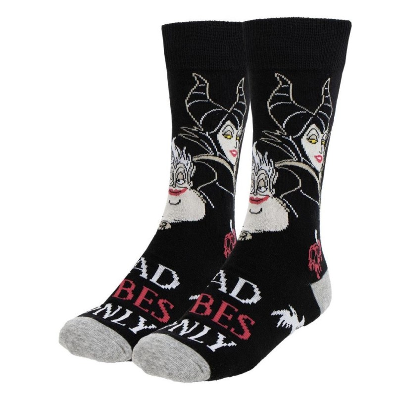 DISNEY VILLAINS - Pack de 3 Paires de Chaussettes (Taille 36-43) 