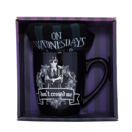 MERCREDI - Wear Balck - Mug 315ml et Chaussettes Femme 36-41 