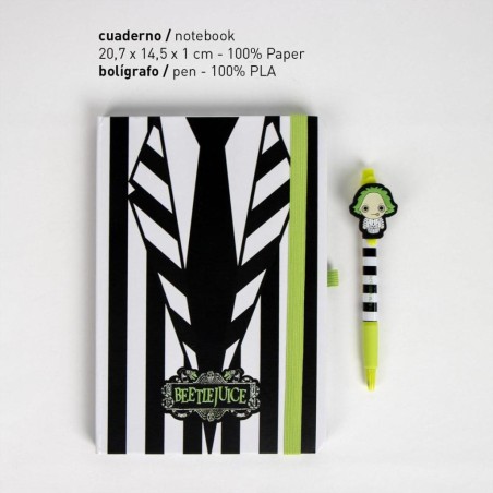 BEETLEJUICE - Pack Premium Notebook A5 + Stylo-Bille 