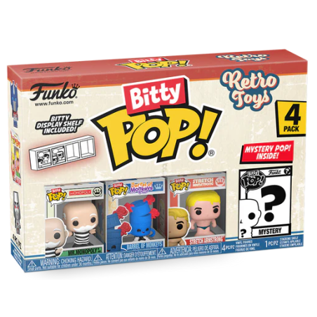 RETRO TOYS - Bitty Pop 4 Pack 2.5cm - Mr Monopoly 