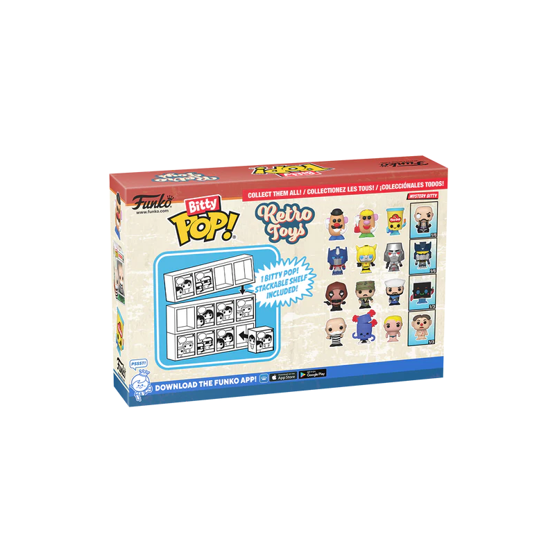 RETRO TOYS - Bitty Pop 4 Pack 2.5cm - Mr Monopoly 