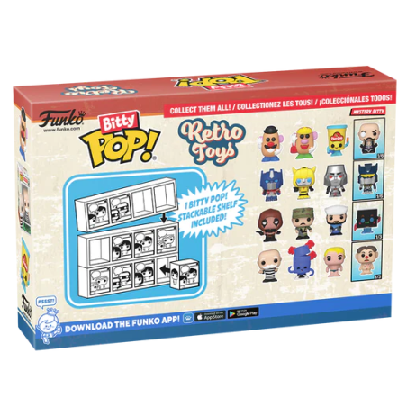 RETRO TOYS - Bitty Pop 4 Pack 2.5cm - Mr Monopoly 