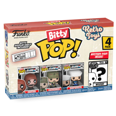 RETRO TOYS - Bitty Pop 4 Pack 2.5cm - GI Joe 