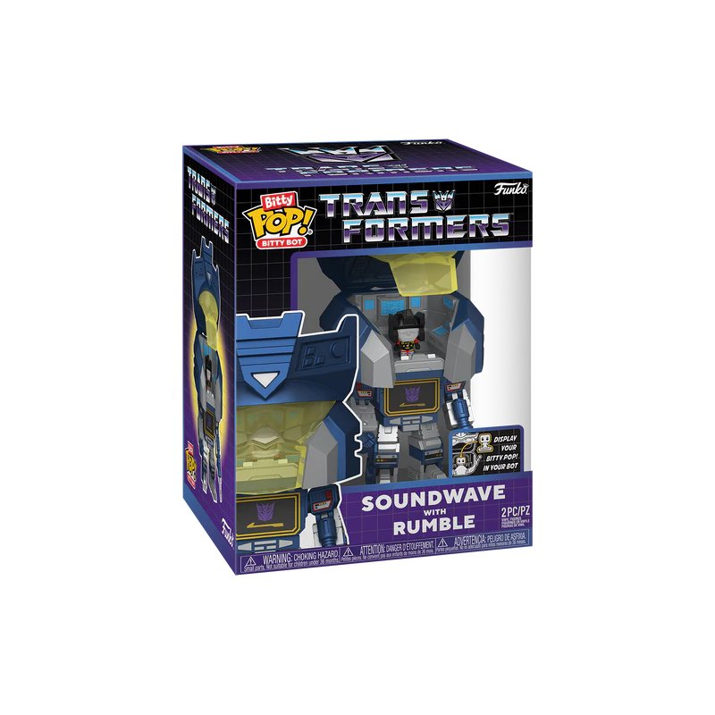 TRANSFORMERS - Bitty Bots - Soundwave avec Rumble 