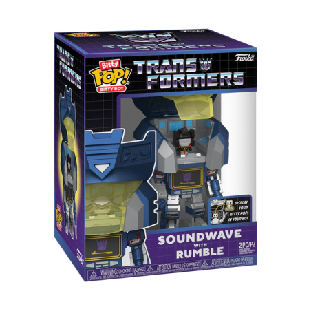 TRANSFORMERS - Bitty Bots - Soundwave avec Rumble 