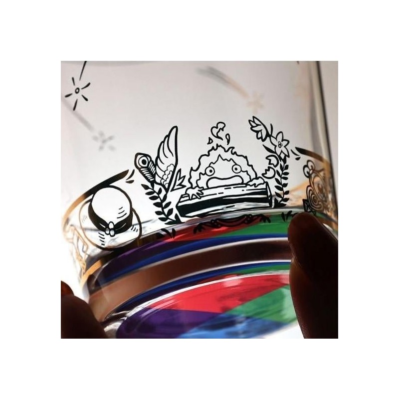 LE CHATEAU AMBULANT - Howl et Sophie - Verre Gravé 8x8x8.9cm 