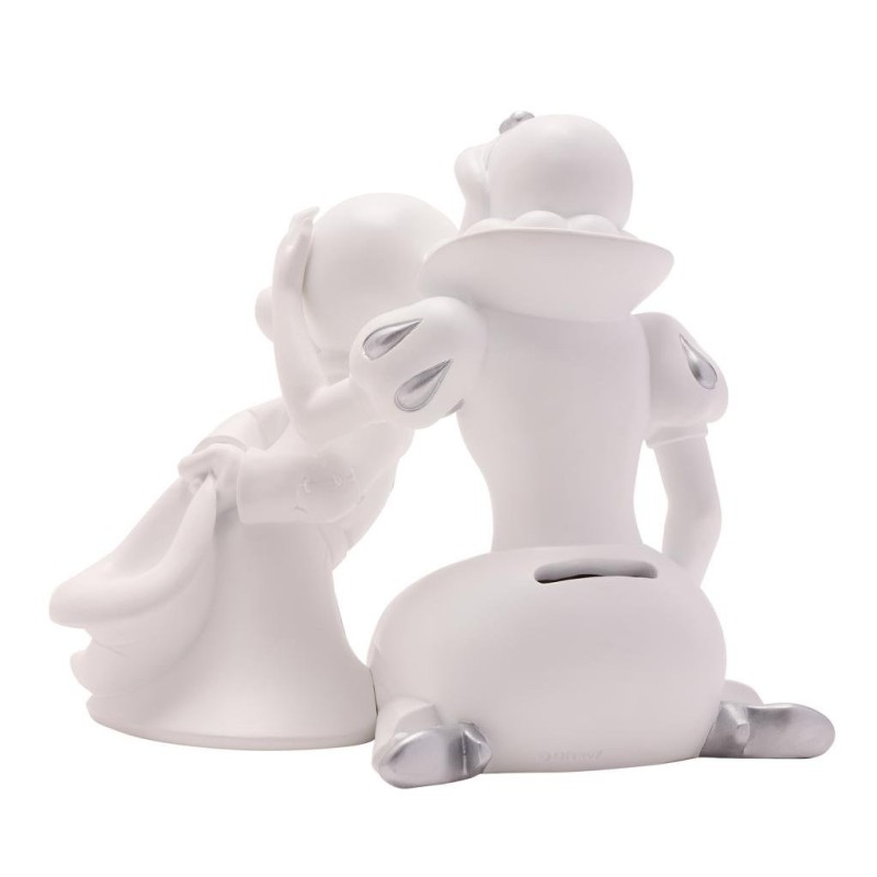 DISNEY - 'White&Silver' - Blanche-Neige & Simplet - Tirelire - 17cm 
