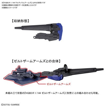 GUNDAM - HGBD:R 1/144 Tertium Arms - Model Kit 